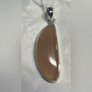 Peach moonstone pendant